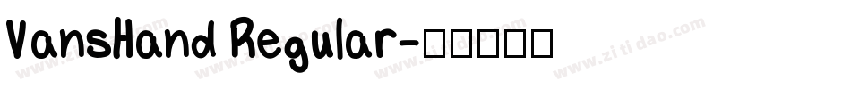 VansHand Regular字体转换